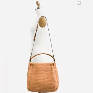 Moda Luxe Basketweave Shoulder Bag, tan, faux leather